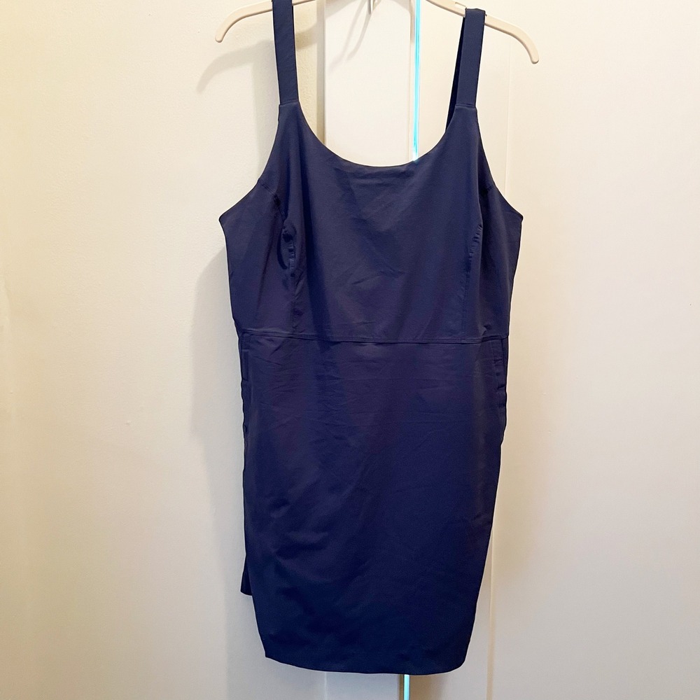 REI Coop Blue Sleeveless Dress XL Nylon Spandex Lined‎ Pockets Activewear